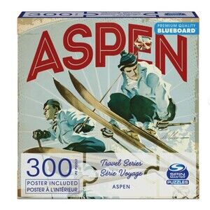 Spin Master 300 Piece Puzzle Aspen Travel Series W/Poster Included 24” X 18” New